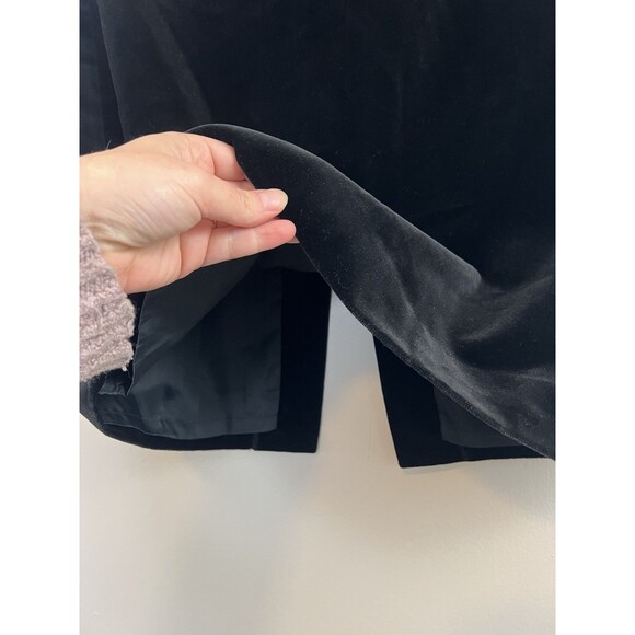 Vintage Laura Ashley Long Black Velvet Maxi Skirt - Picture 3 of 7